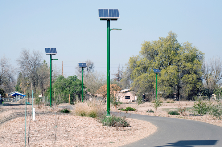 Glass solar panels for solar street lights